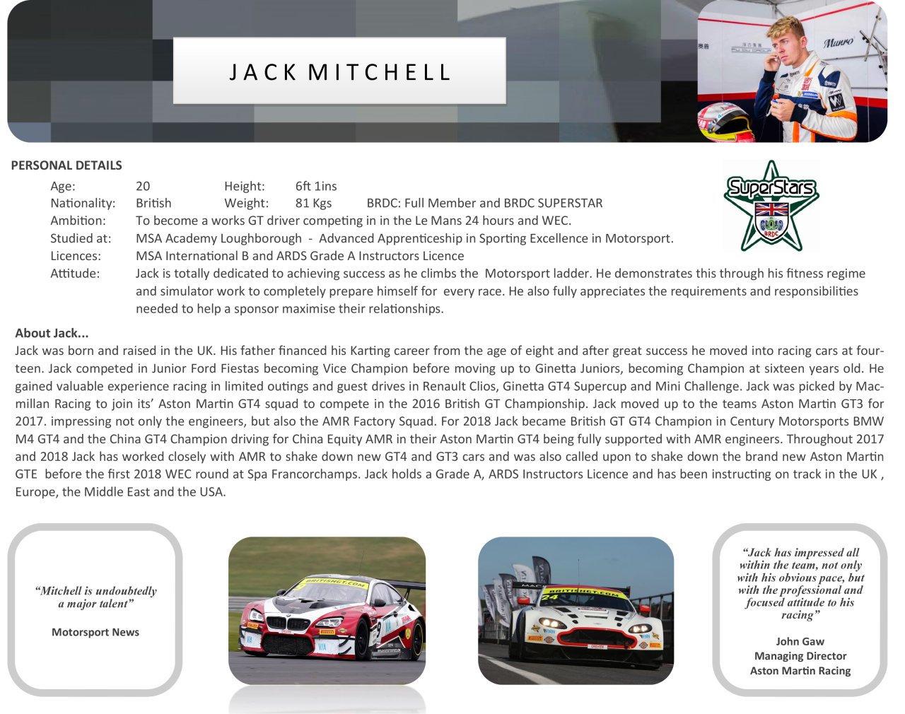 Jack Mitchell Career Personal Details