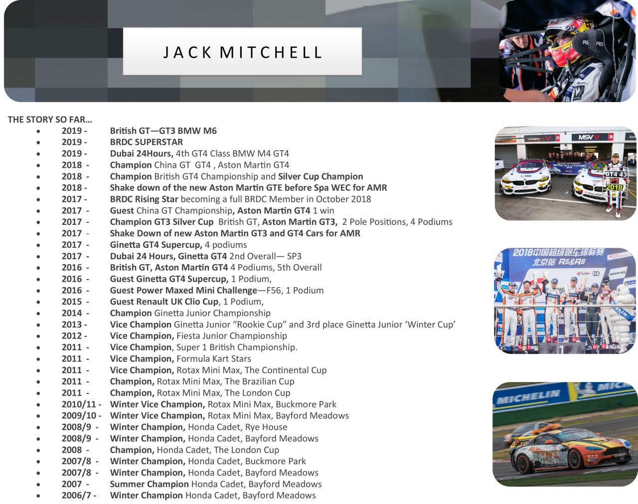 Jack Mitchell Career Story So Far